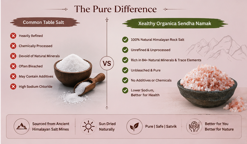 Xealthy Organica Himalayan Rock Salt Sendha Namak - 1KG - Image 2
